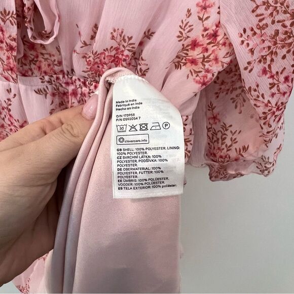 H&M Maternity MAMA PATTERNED DRESS Size Small Light pink/Floral - Picture 12 of 15